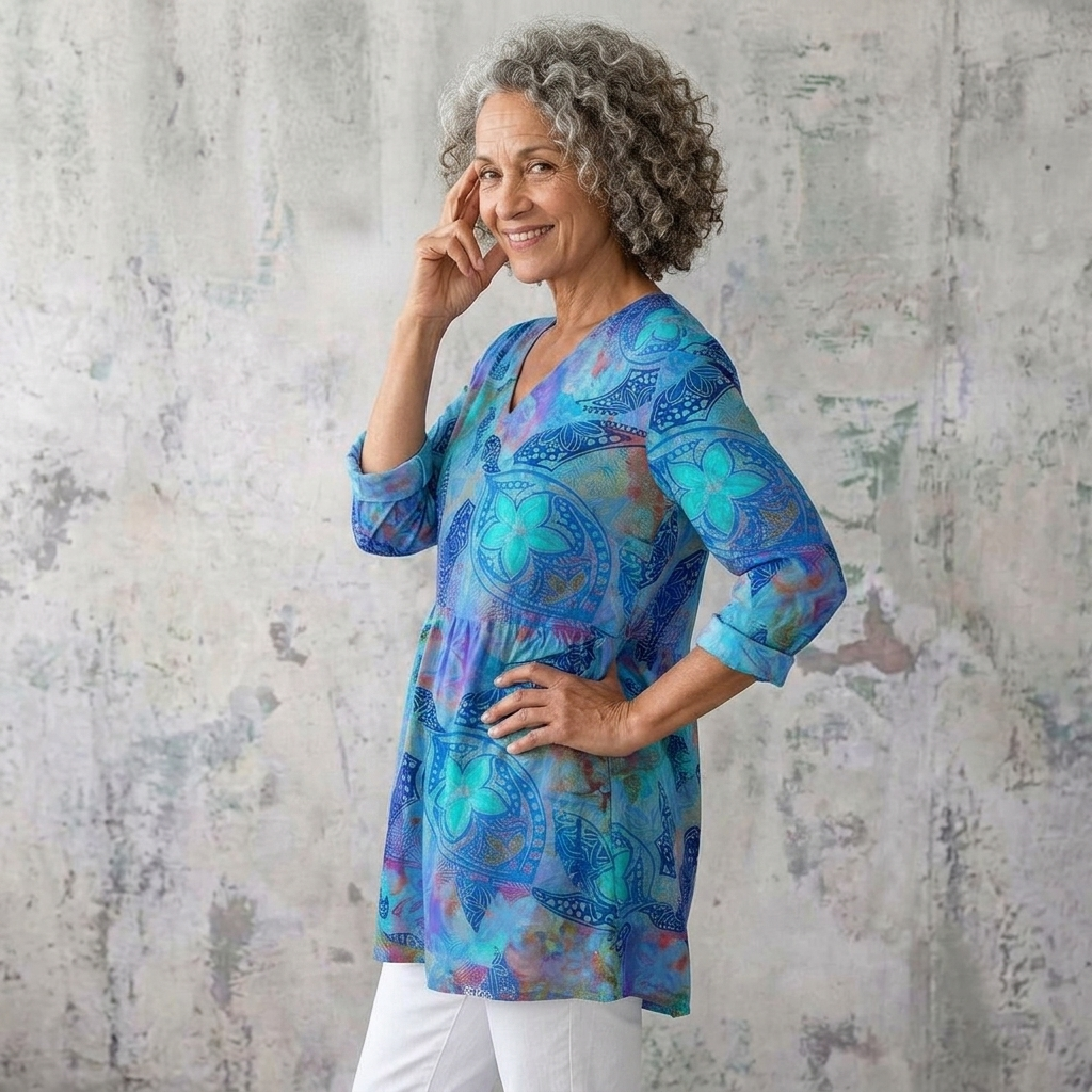 JULIETTE | LONG BLOUSE WITH V-NECK